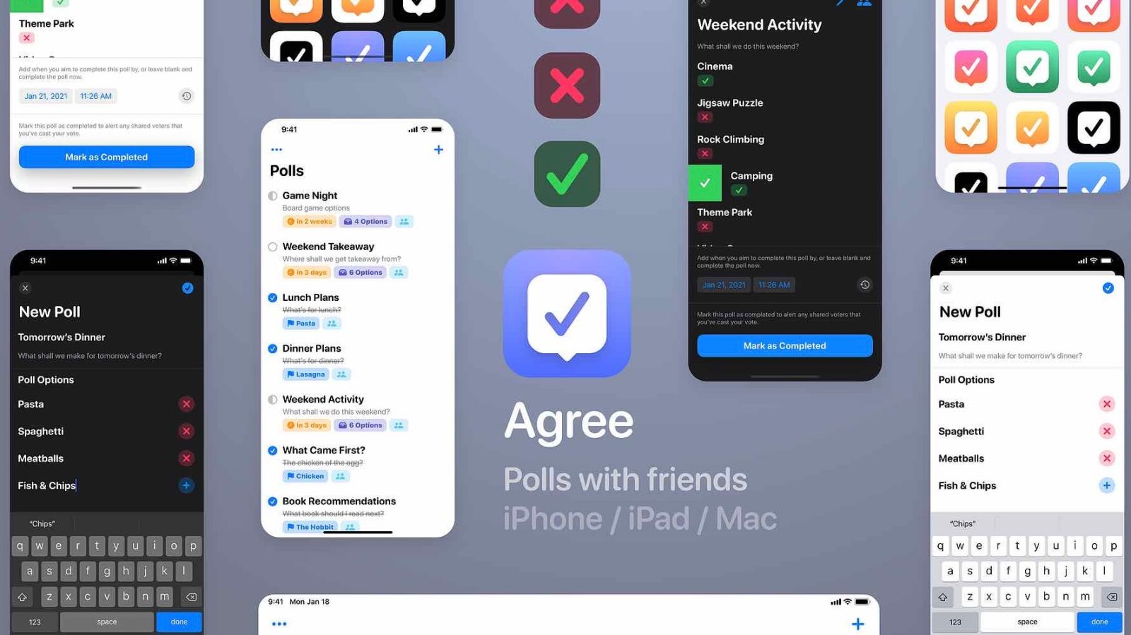 Make iPhone polls Agree app