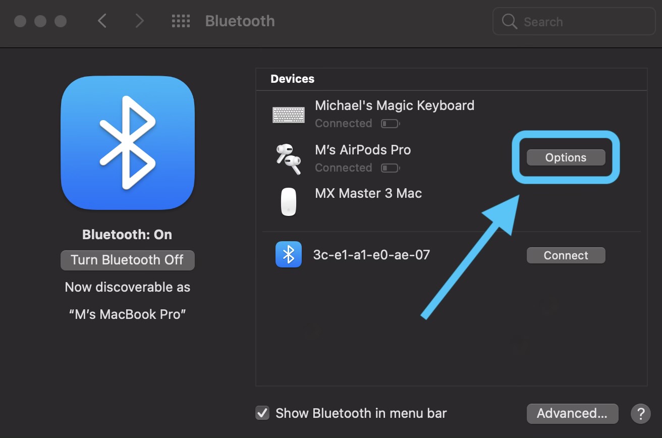 Turn off automatic AirPods switching on Mac walkthrough 1