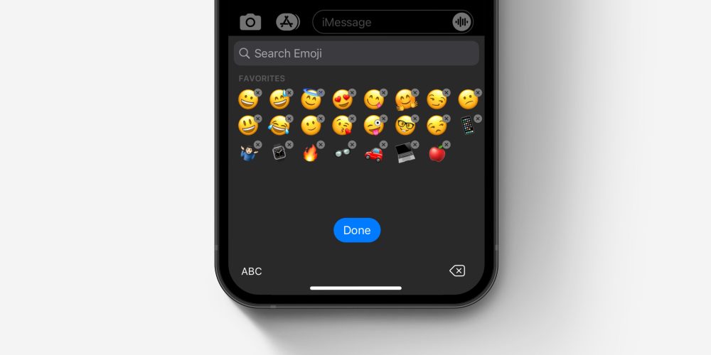 iOS emoji keyboard how to delete and rearrange emoji concept