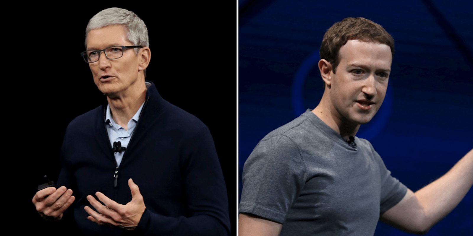 Apple CEO Tim Cook and Meta CEO Mark Zuckerberg