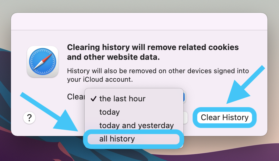 How to clear Mac cache, history, cookies walkthrough 3