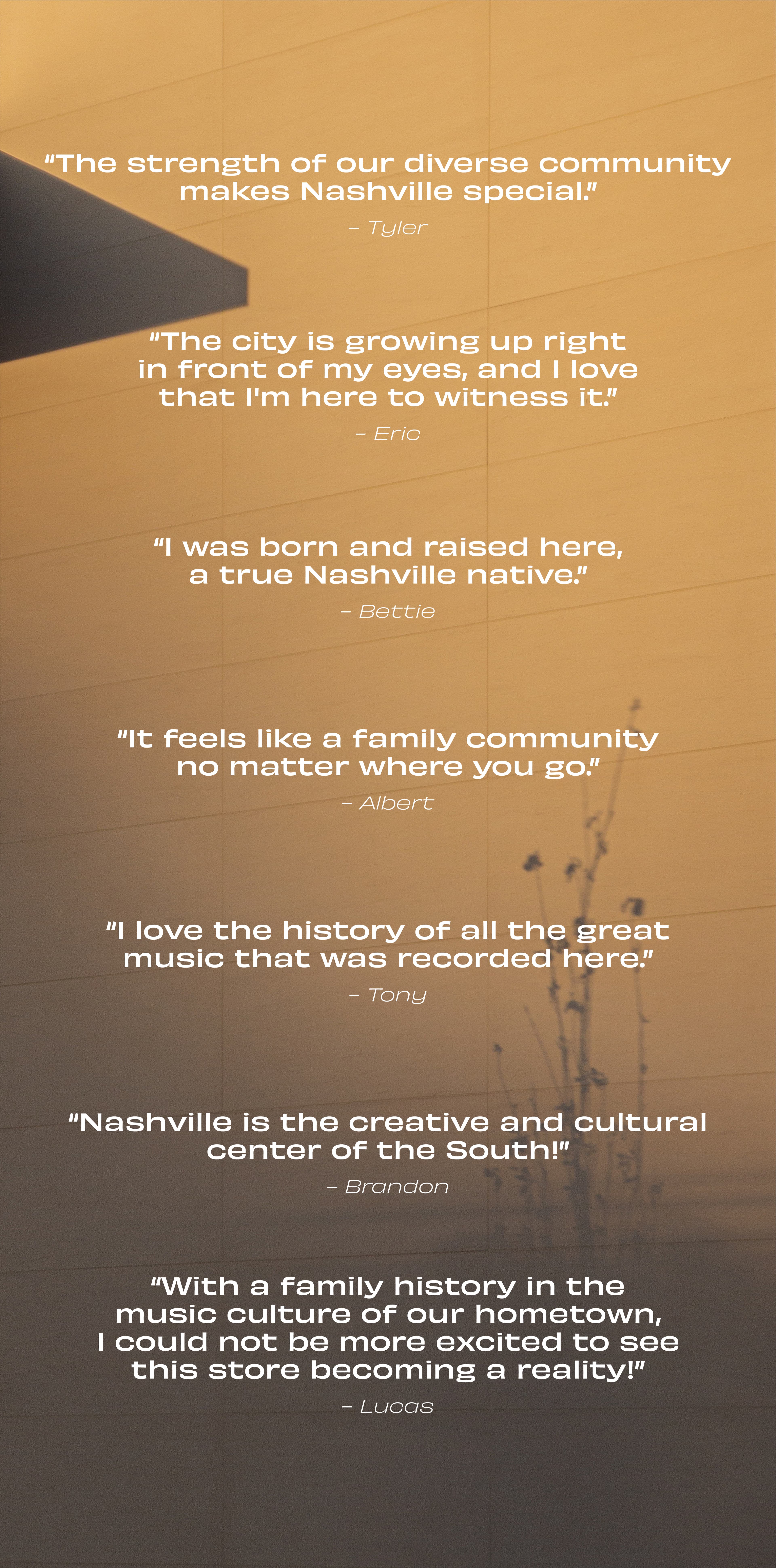 People share what makes Music City special