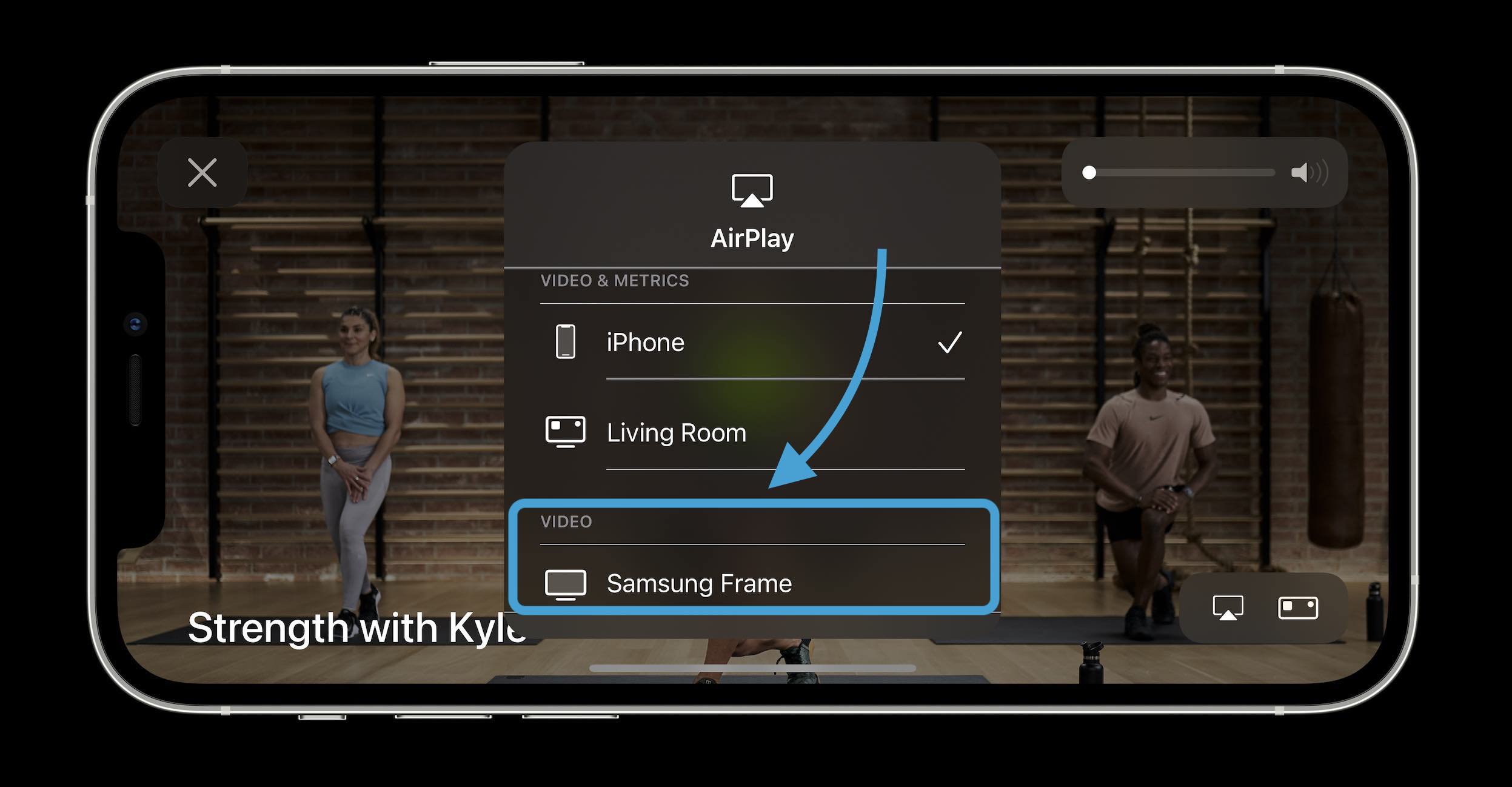 How to AirPlay Apple Fitness+ classes to your TV - walkthrough 2