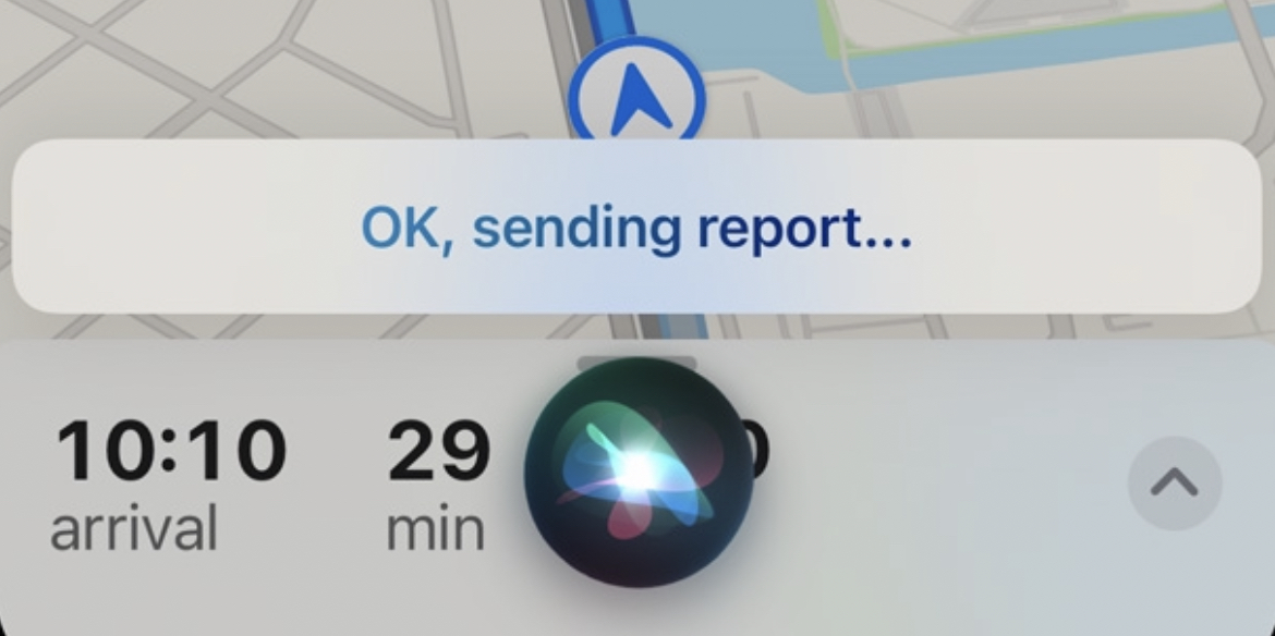 How to report accident Apple Maps - walkthrough 1