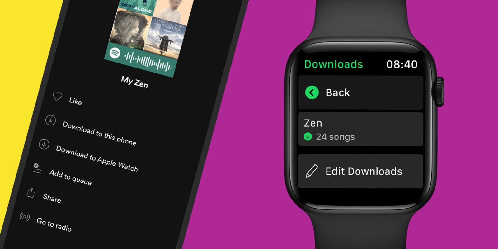 Spotify Apple Watch offline playback