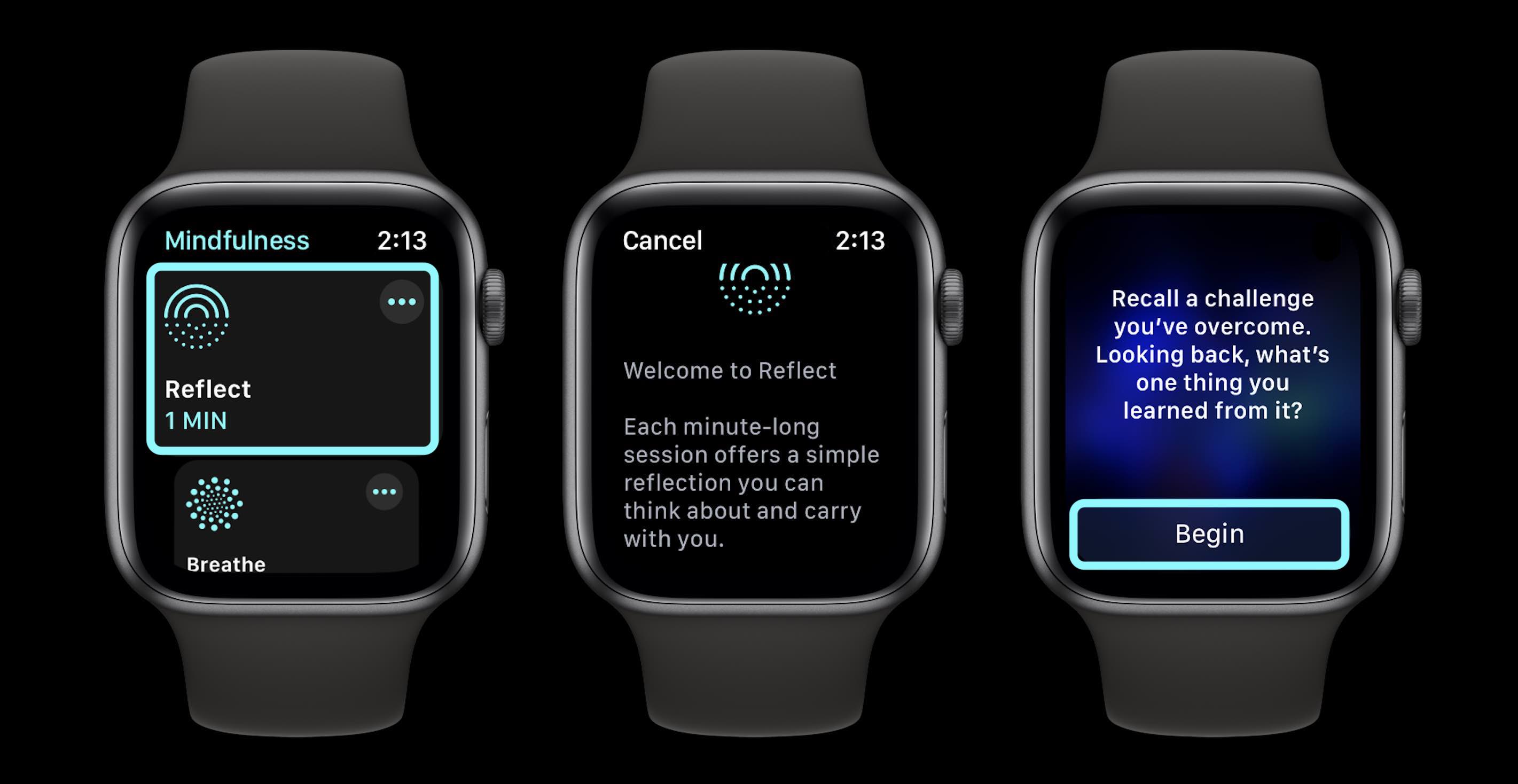 How to use Mindfulness app and Reflect watchOS 8 - walkthrough 1