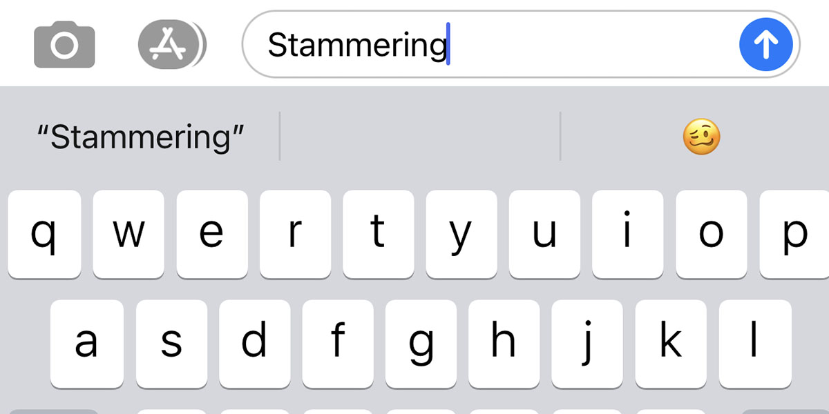 Apple devices suggest woozy face emoji for 'stammering'