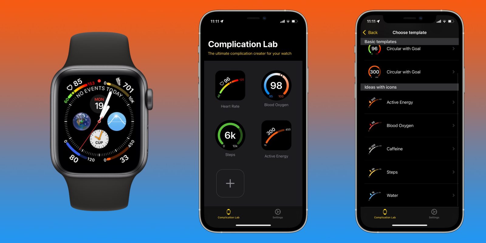 How to make custom Apple Watch complications with health data
