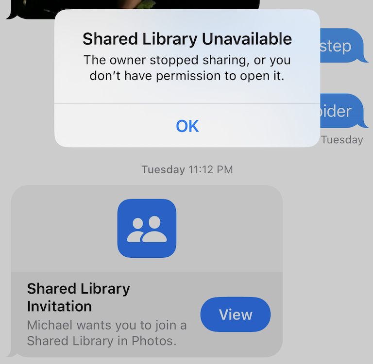 iCloud Shared Photo Library not working