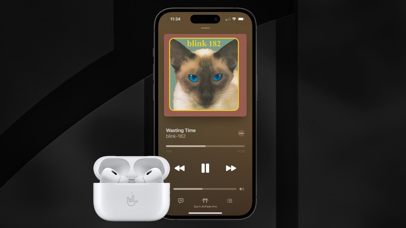 AirPods Pro 2 iPhone 14 Pro Now Playing