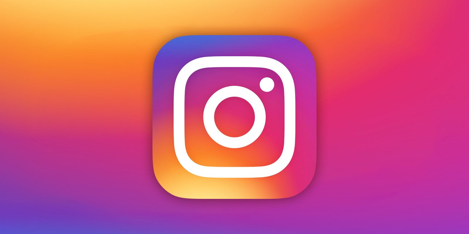 Instagram icon on a gradient of Instagram colors