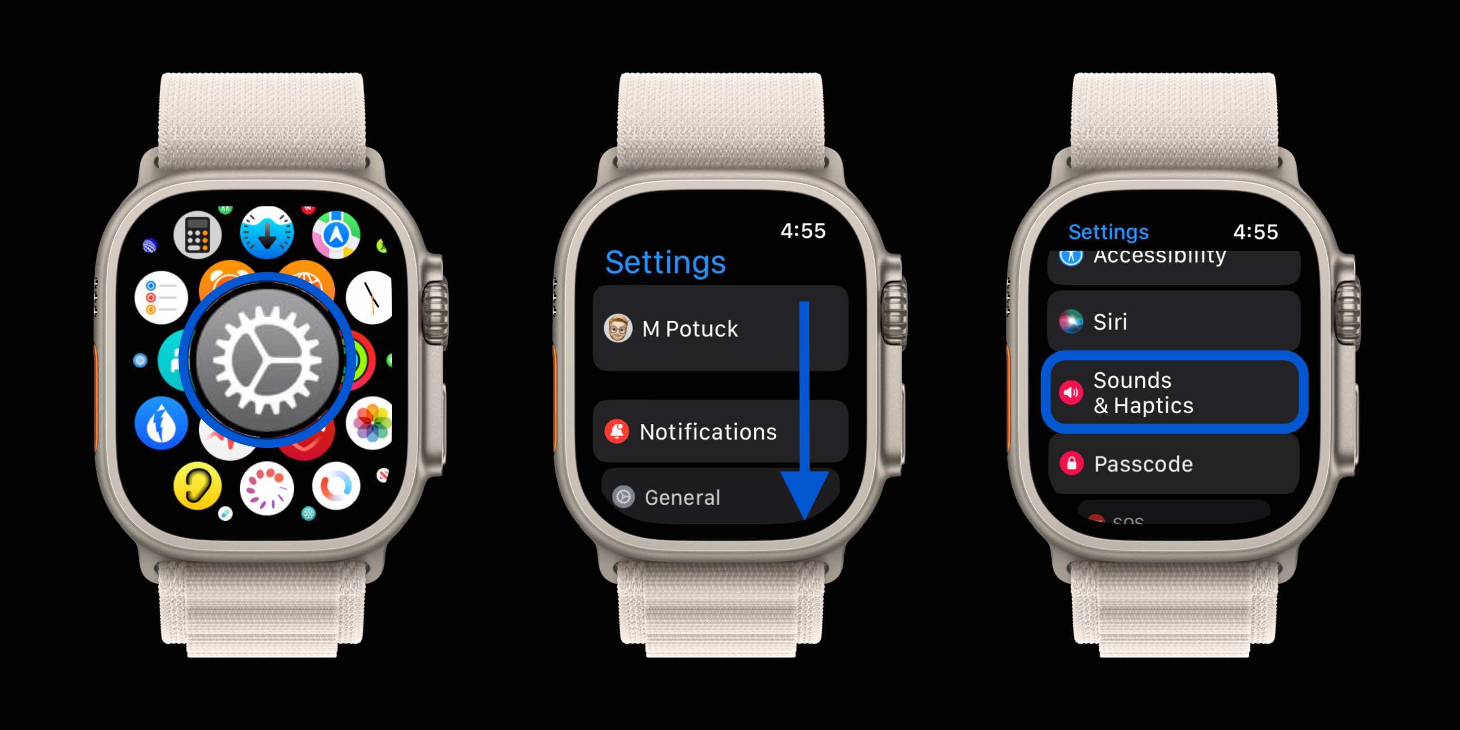 How to turn up Apple Watch vibrations 1