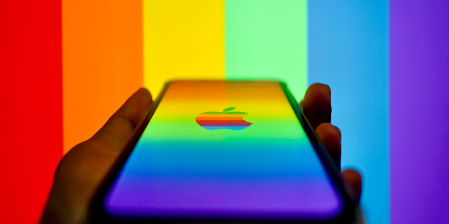 Apple app tracking | Apple rainbow image