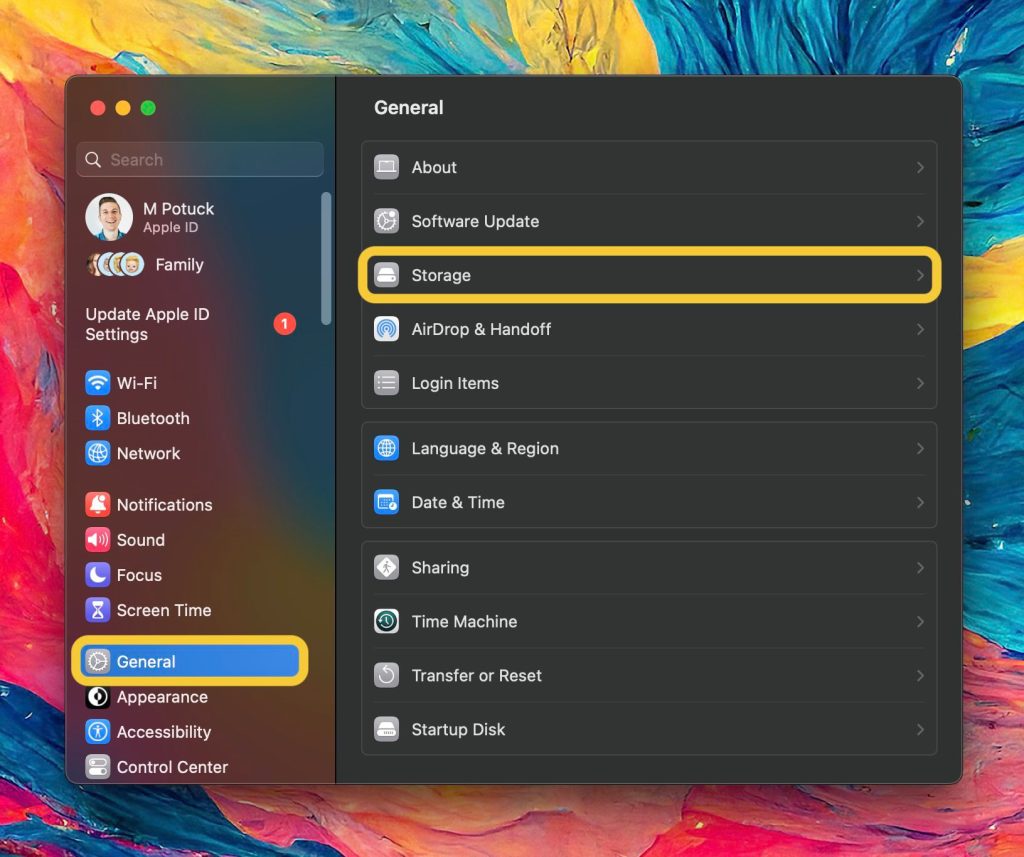 How to free up Mac Storage System Settings 1