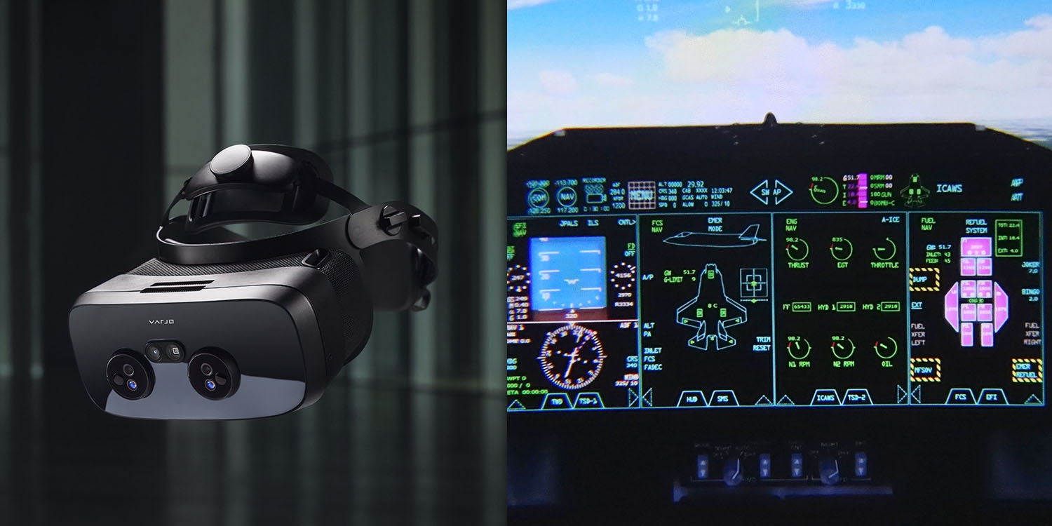 $3500 Vision Pro will help sell $6500 XR-3 | Headset on left, VR military jet cockpit on right
