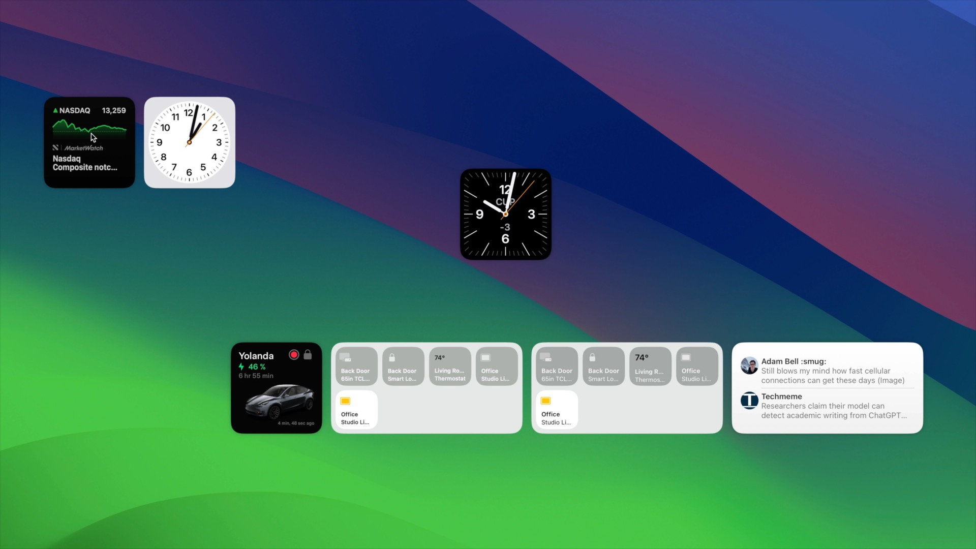 macOS Sonoma widgets