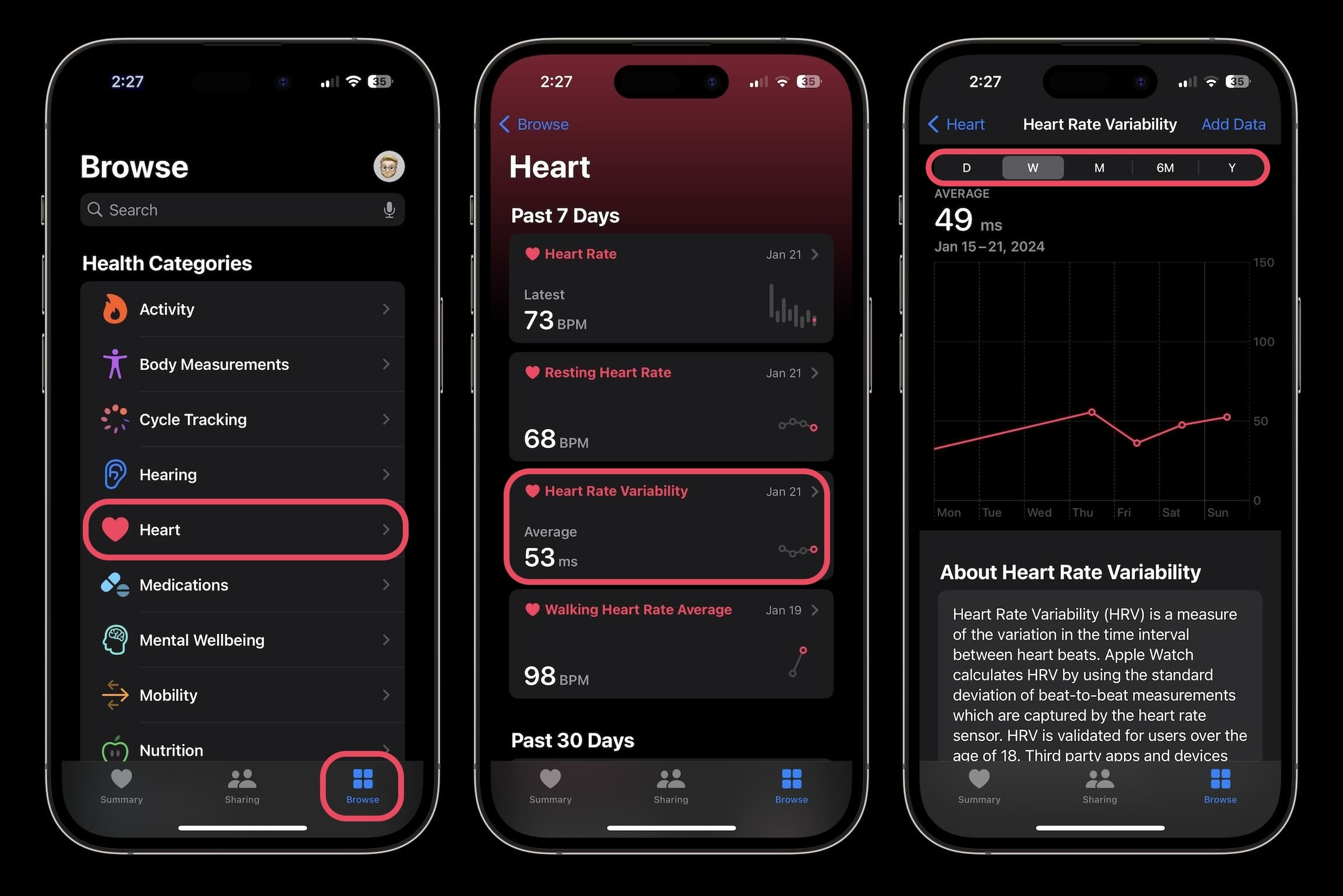 track HRV with Apple Watch walkthrough