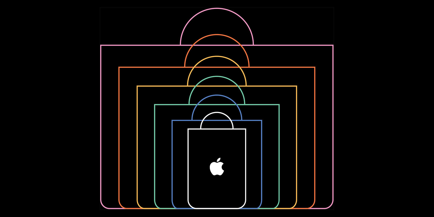 Sales tax holiday Apple | Promotional graphic of multicolor shopping bags
