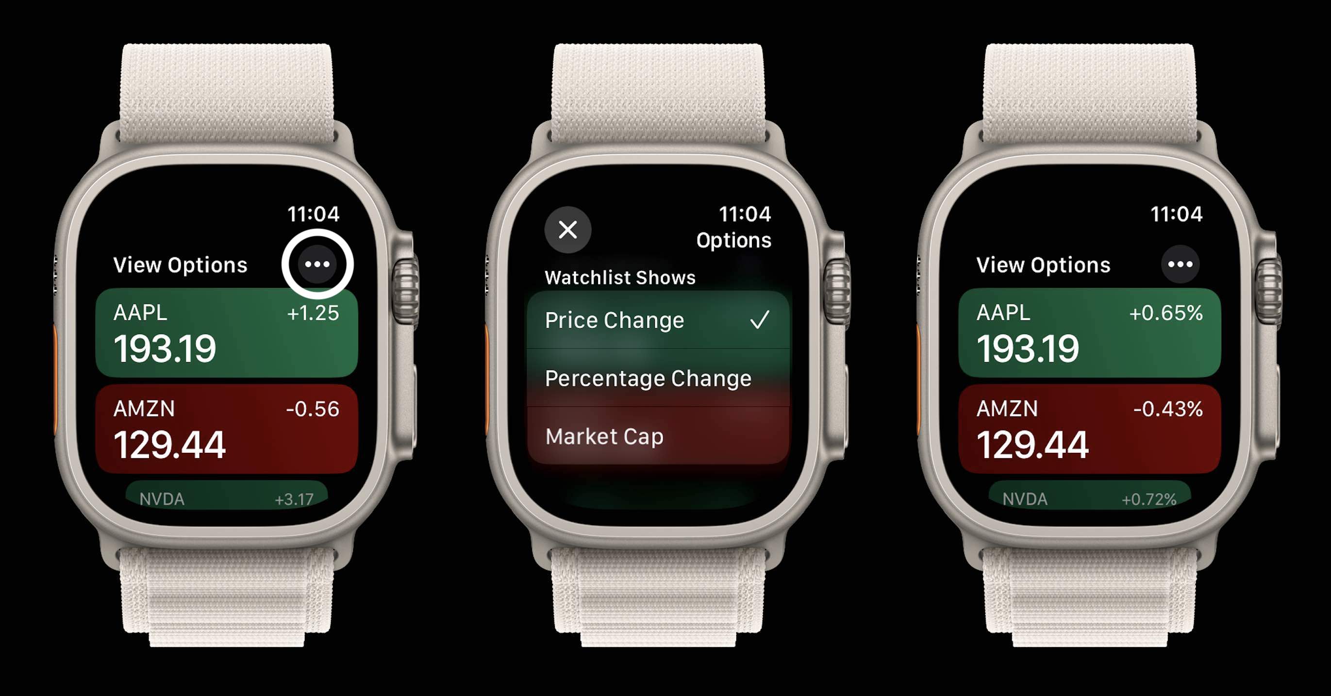 Apple Watch Stocks app watchOS 10 1
