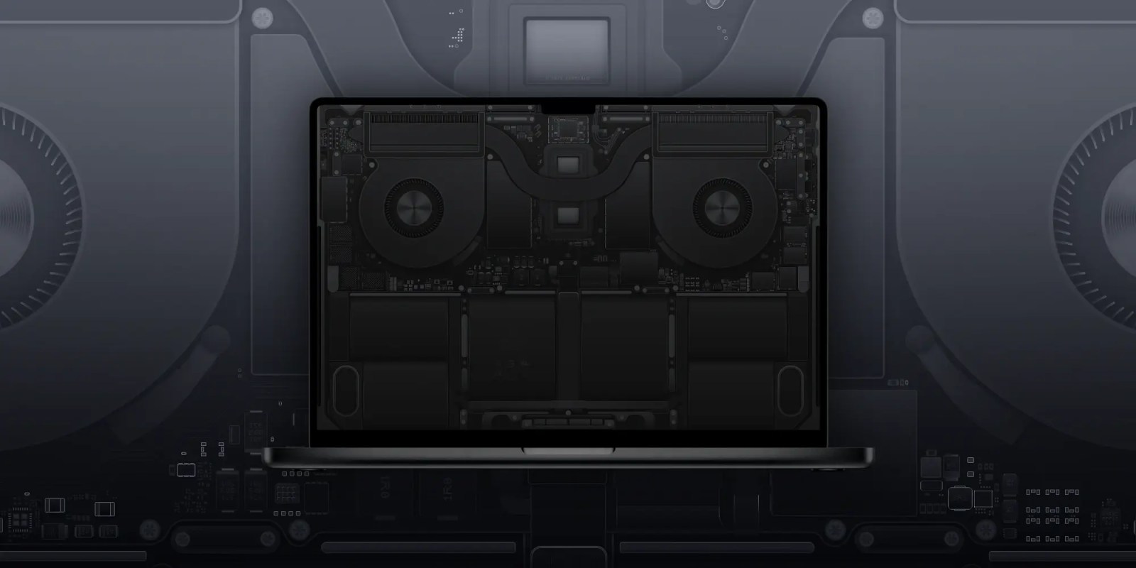 Space Black MacBook Pro Schematic wallpaper