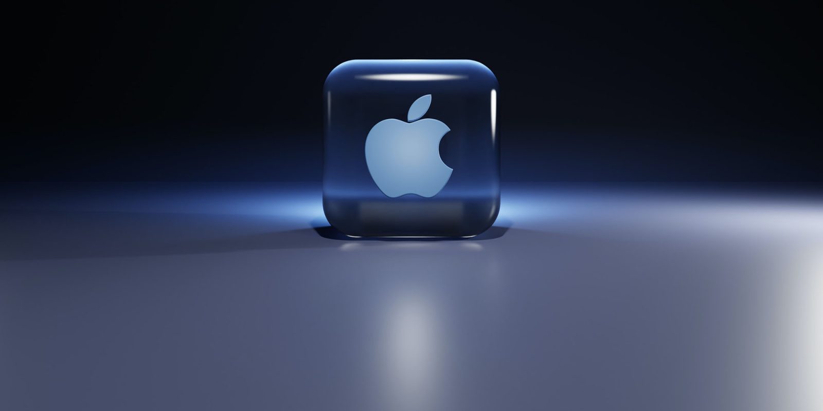 Apple's 27% commission | 3D render of glass Apple logo