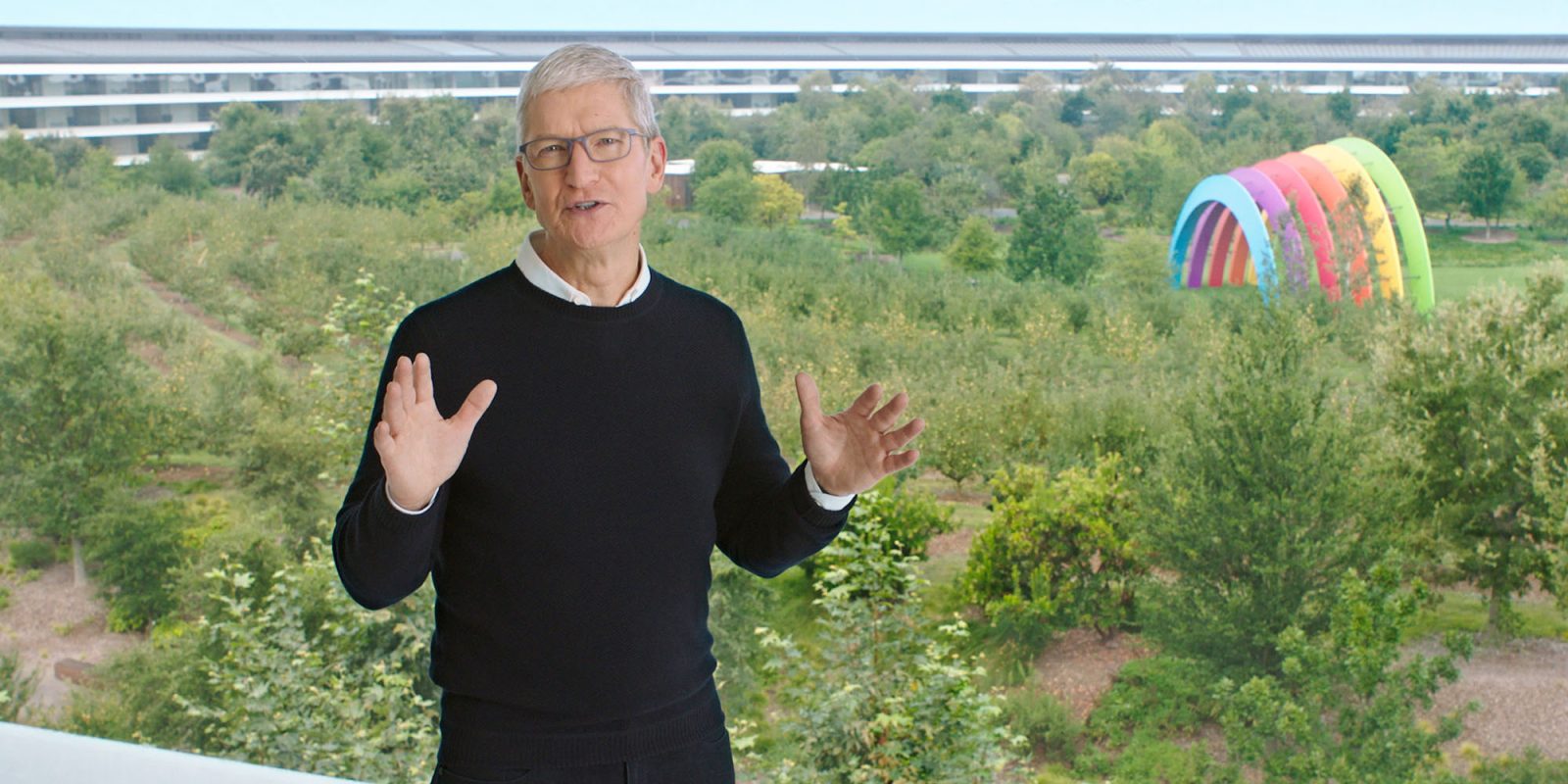 EU antitrust head is meeting Tim Cook (Apple CEO pictured at Apple Park)
